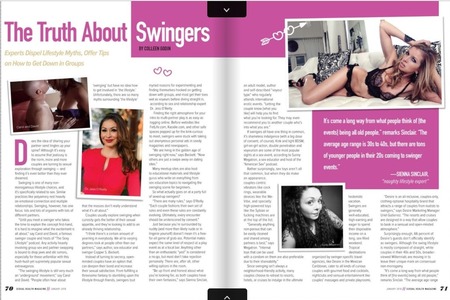 Sexual Health Magazine Article Jan 2018 - The Truth About Swingers
